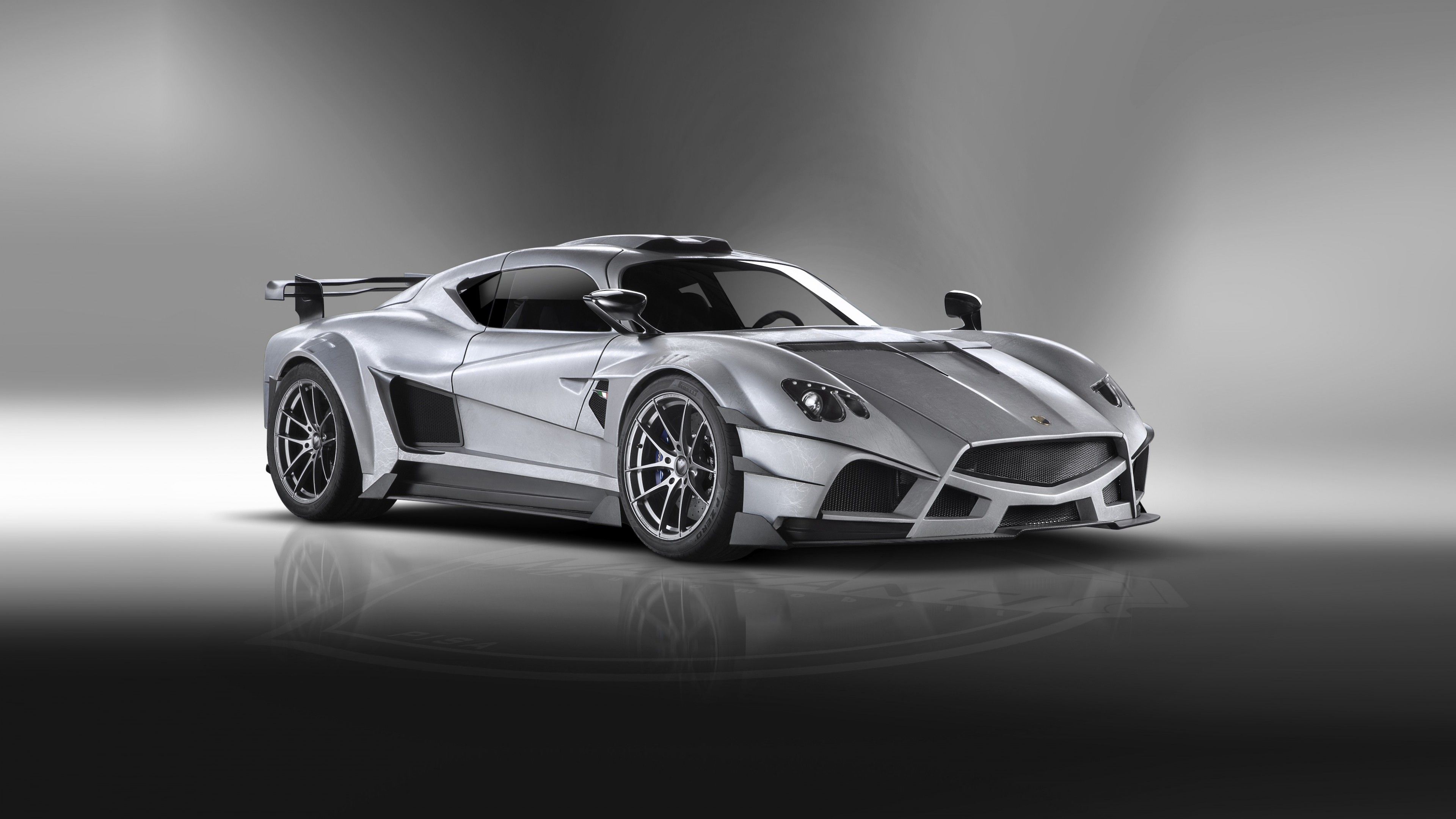 Hypercar argento Mazzanti Evantra, 3840x2160 Ultra HD, 4K TV