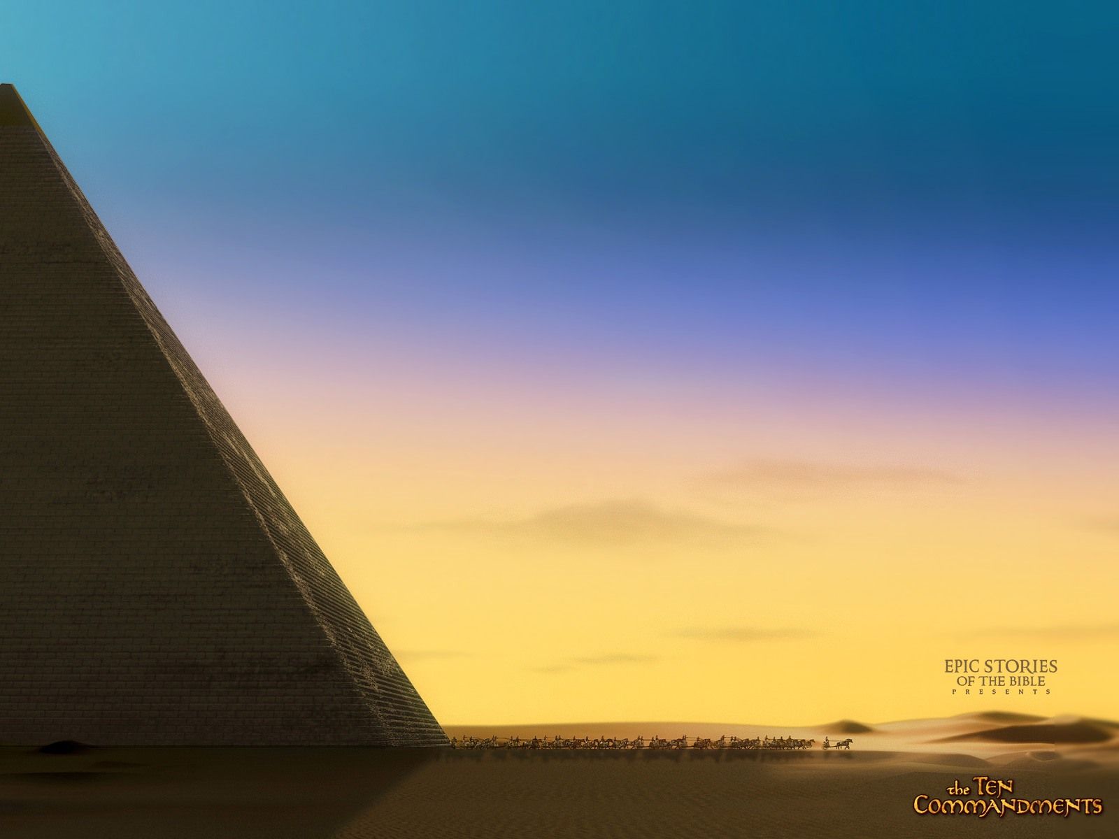 Piramide nel deserto, tramonto, 1600x1200 HD Ready, Desktop