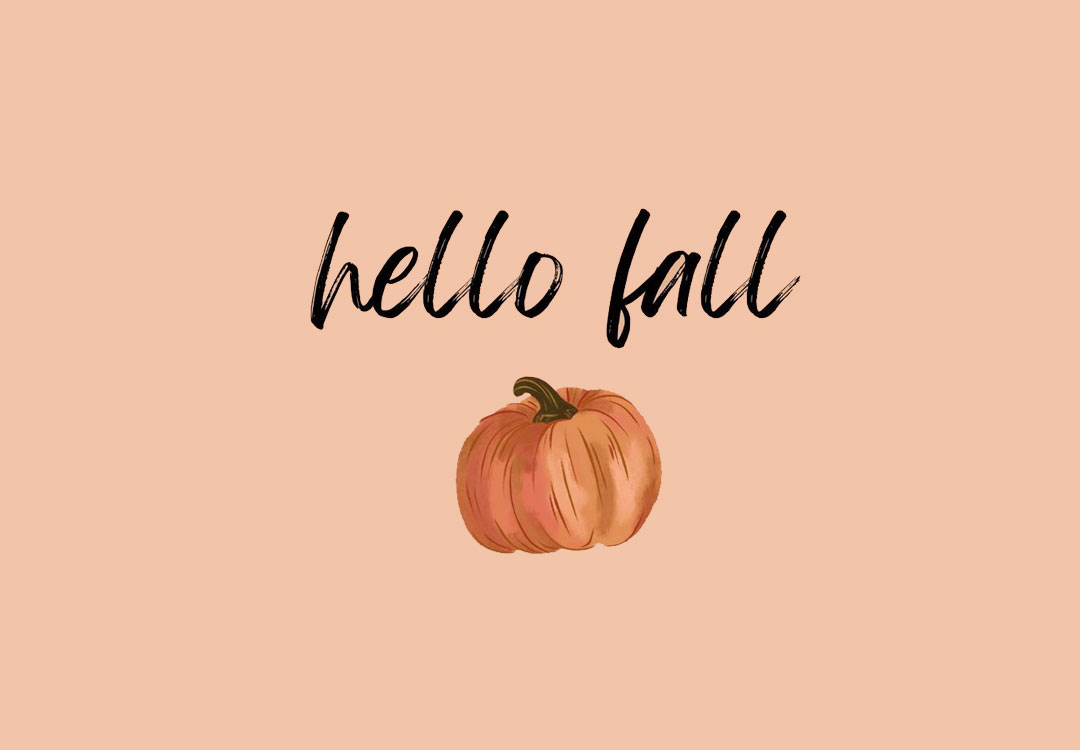 Zucca autunnale con scritta hello fall, 1080x750 HD, PC Desktop