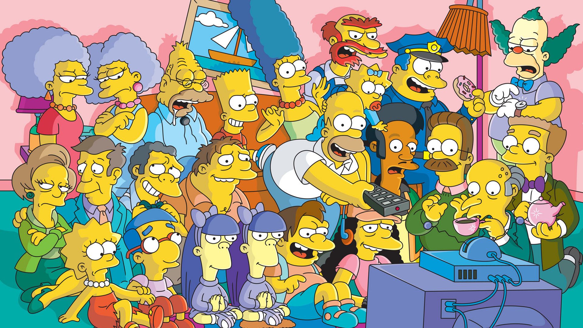 Personaggi dei Simpson insieme, 1920x1080 1080p, Desktop