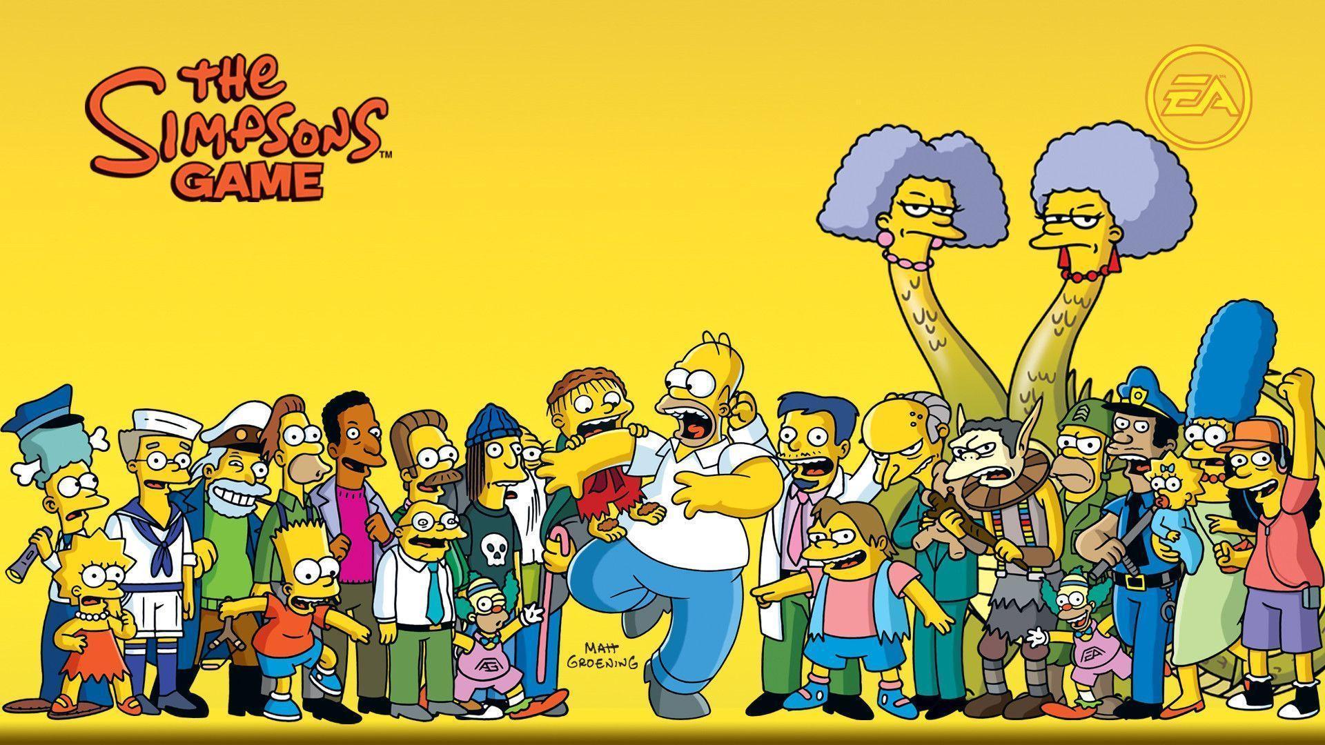 Personaggi Simpsons gioco EA, 1920x1080 Full HD, PC Desktop