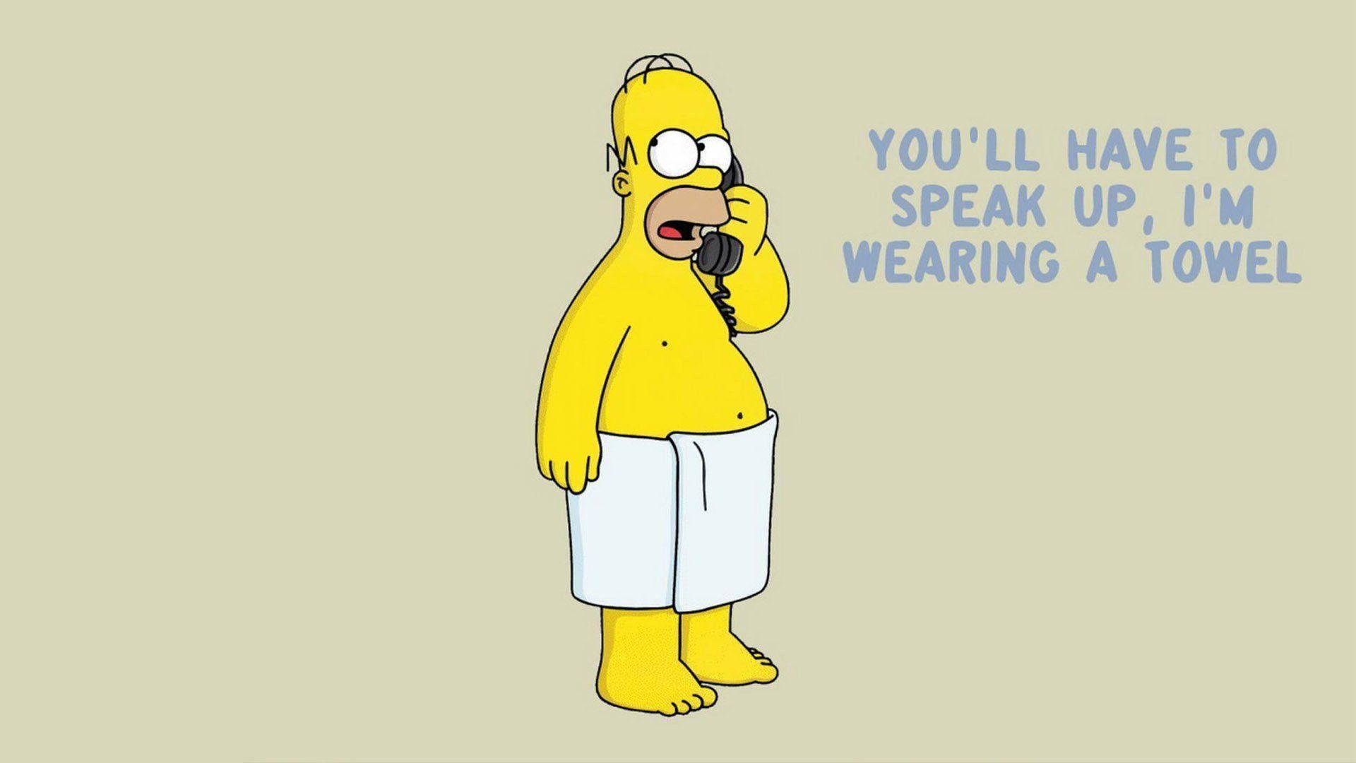 Homer Simpson con asciugamano, 1920x1080 1080p, Monitor Gaming