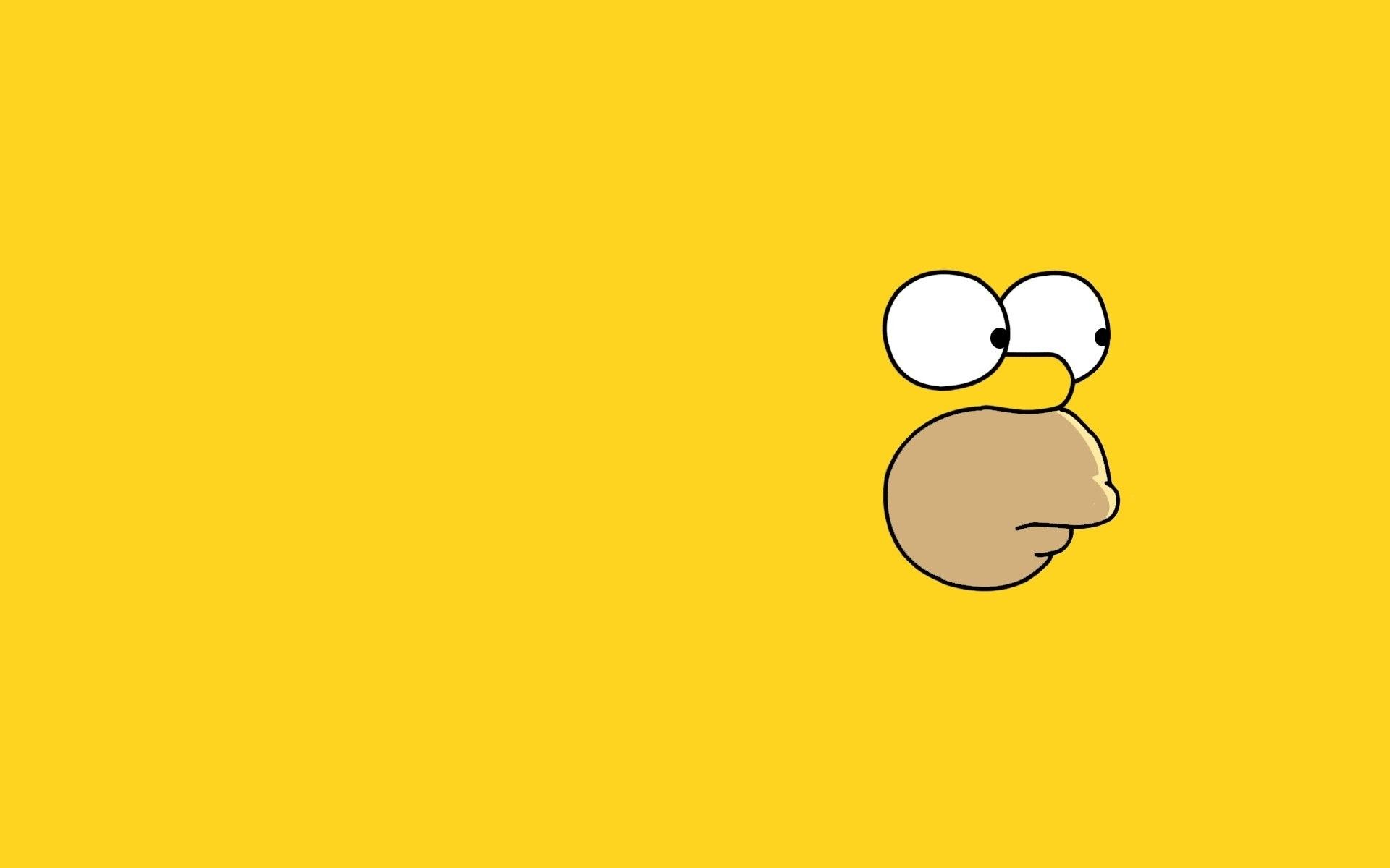 Homer Simpson minimalista sfondo giallo, 1920x1200 Full HD+ WUXGA, PC Desktop