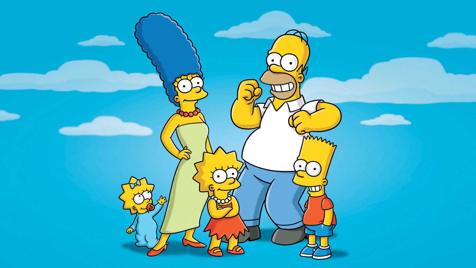 Famiglia Simpson cielo blu, 1920x1080 Full HD, Monitor Gaming