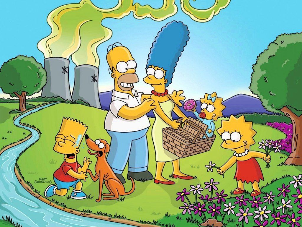 Famiglia Simpson pic-nic, 1024x768 HD, PC Desktop
