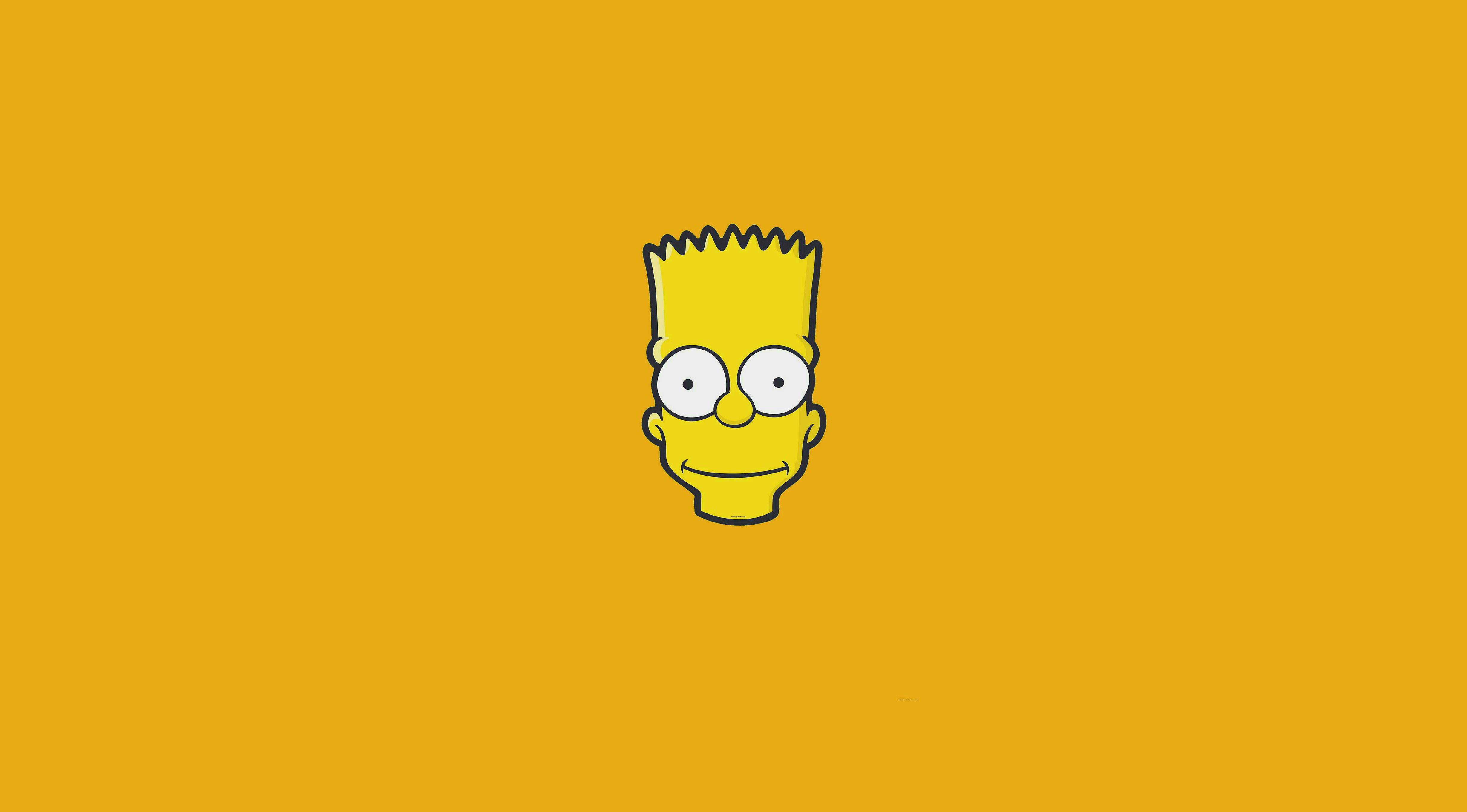 Bart Simpson faccia gialla, serie animata, 4910x2720 UHD, Monitor Gaming
