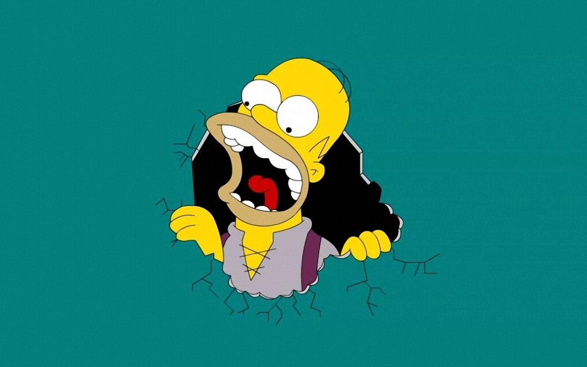 Homer Simpson sfonda parete, 1920x1200 Full HD+ WUXGA, Laptop