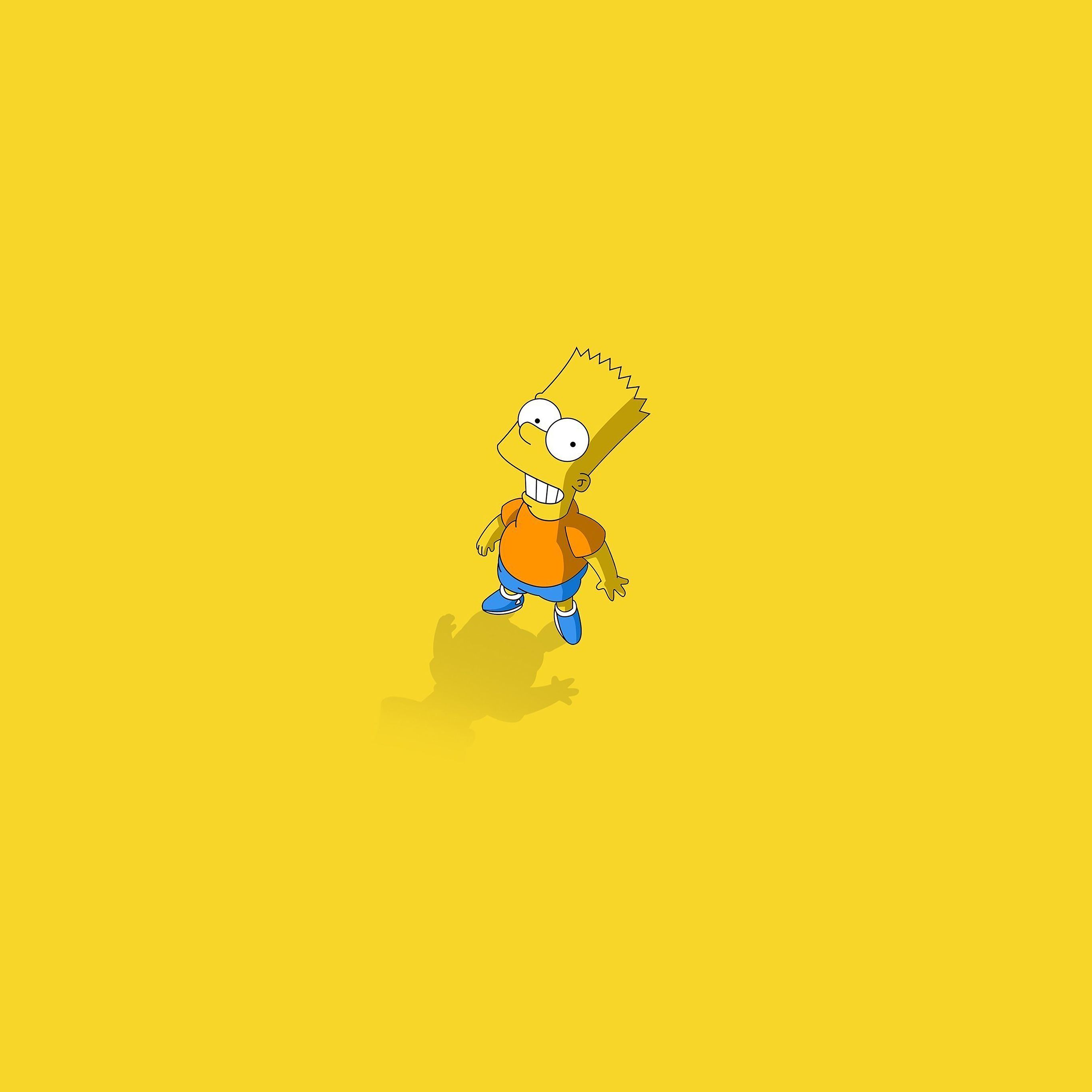 Bart Simpson sfondo giallo, serie animata, 2732x2732 WQXGA, Laptop