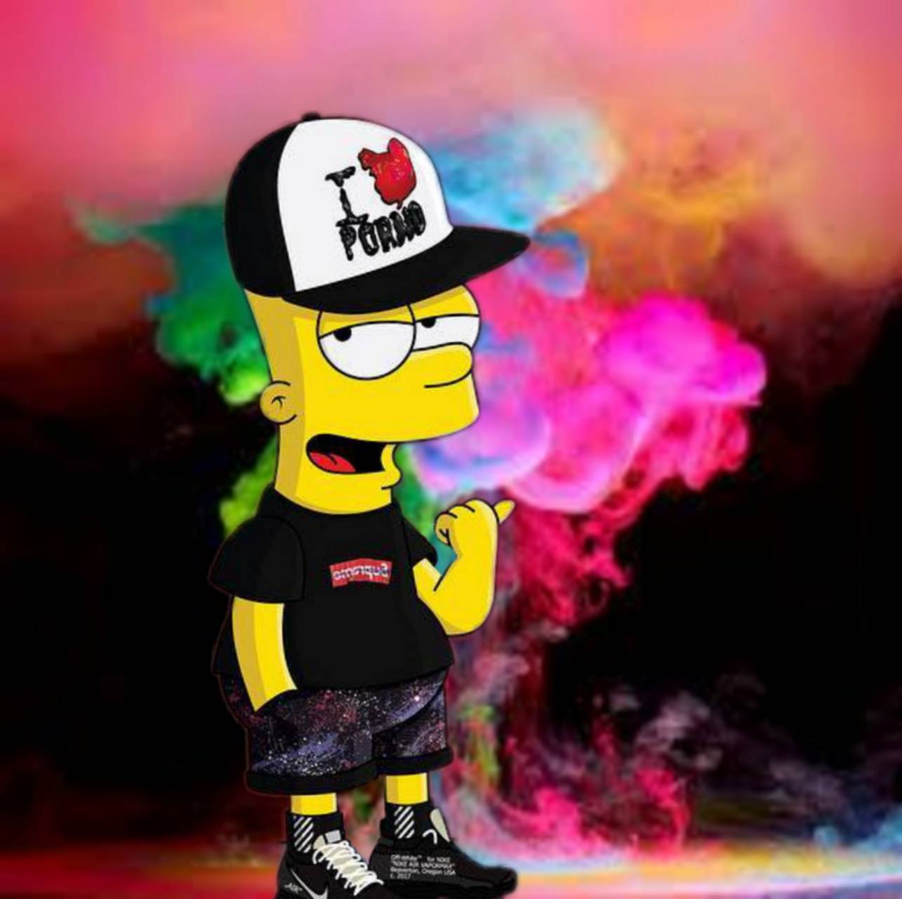 Bart Simpson con cappellino, serie animata, 1285x1280 HD, Desktop
