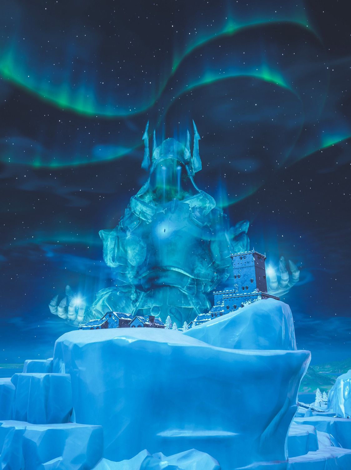 Ice King Fortnite, aurora boreale, Epic Games, 1124x1506 Full HD Verticale, iPhone