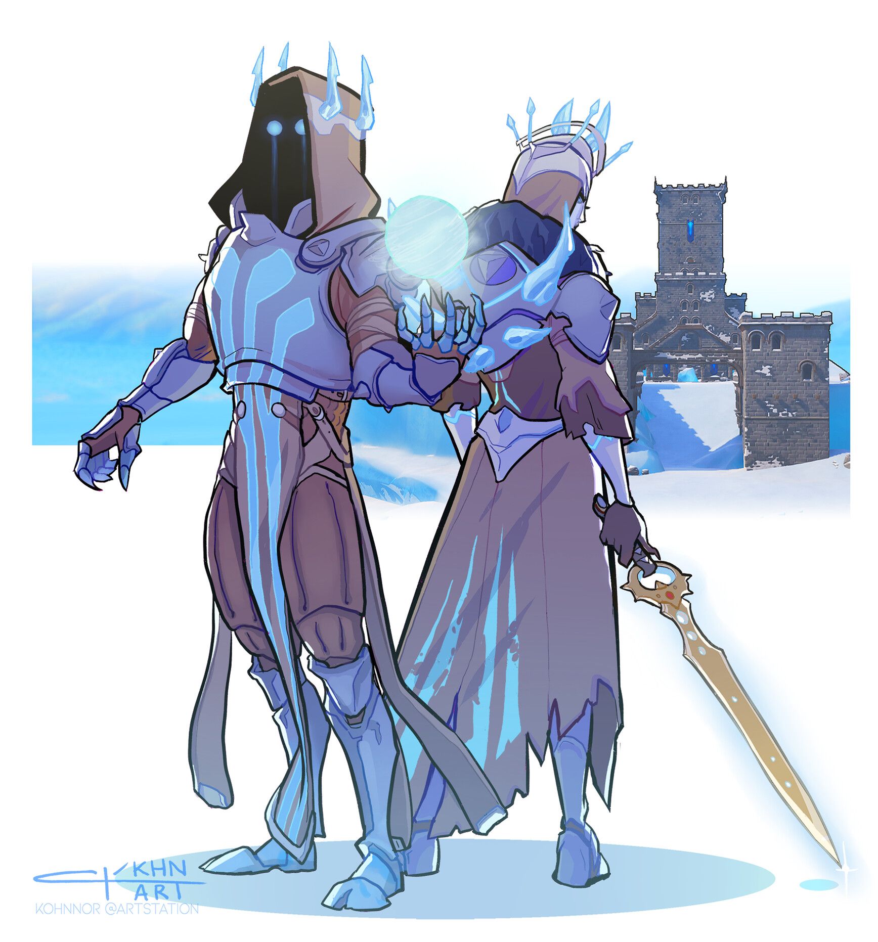 Re e Regina di ghiaccio Fortnite, Epic Games, 1736x1863 Full HD Verticale, Smartphone