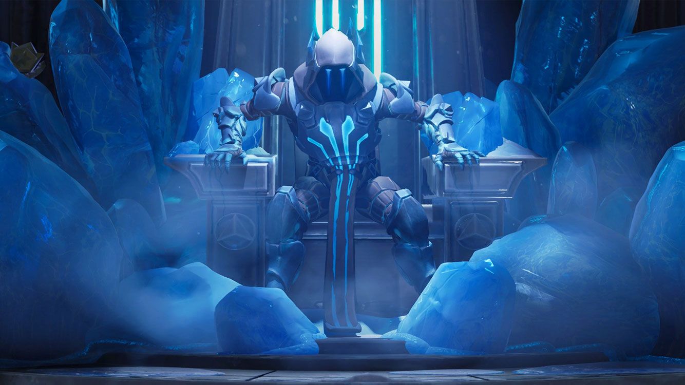 Ice King su trono, Fortnite, skin, 1334x750 720p, Laptop