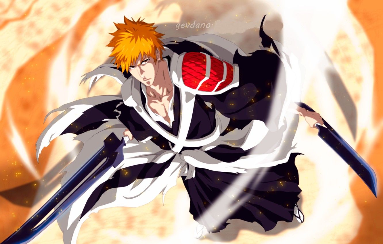 Ichigo Kurosaki Bleach spade, Shinigami, 1332x850 HD, Desktop