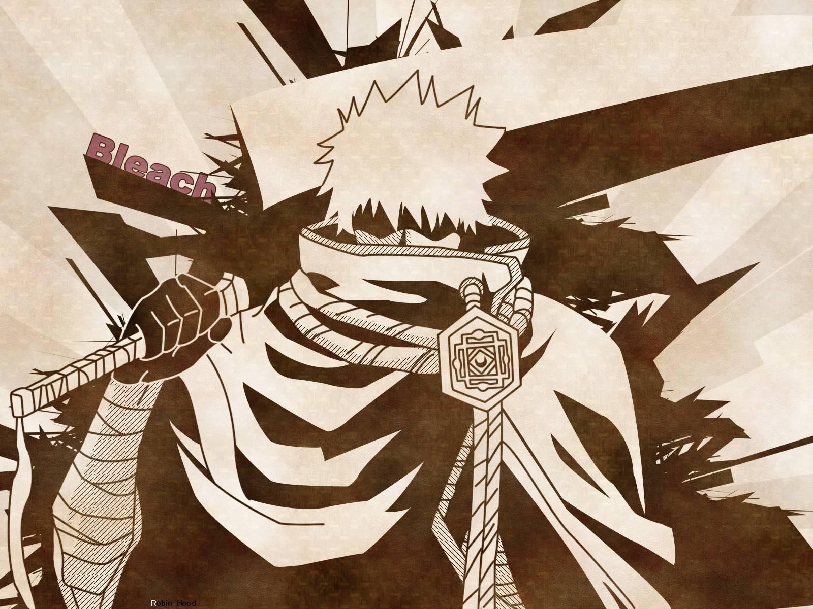 Ichigo Bleach seppia disegno, 1600x1200 HD, Desktop