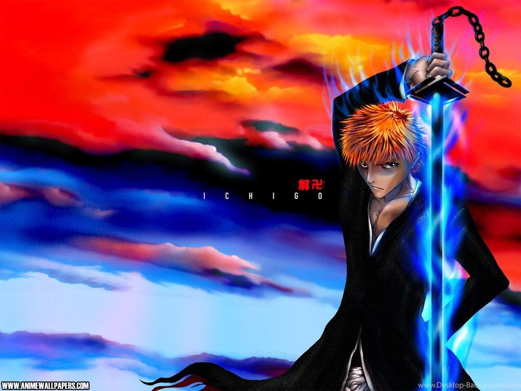 Ichigo Kurosaki con spada, Bleach, 1024x768 HD, Desktop