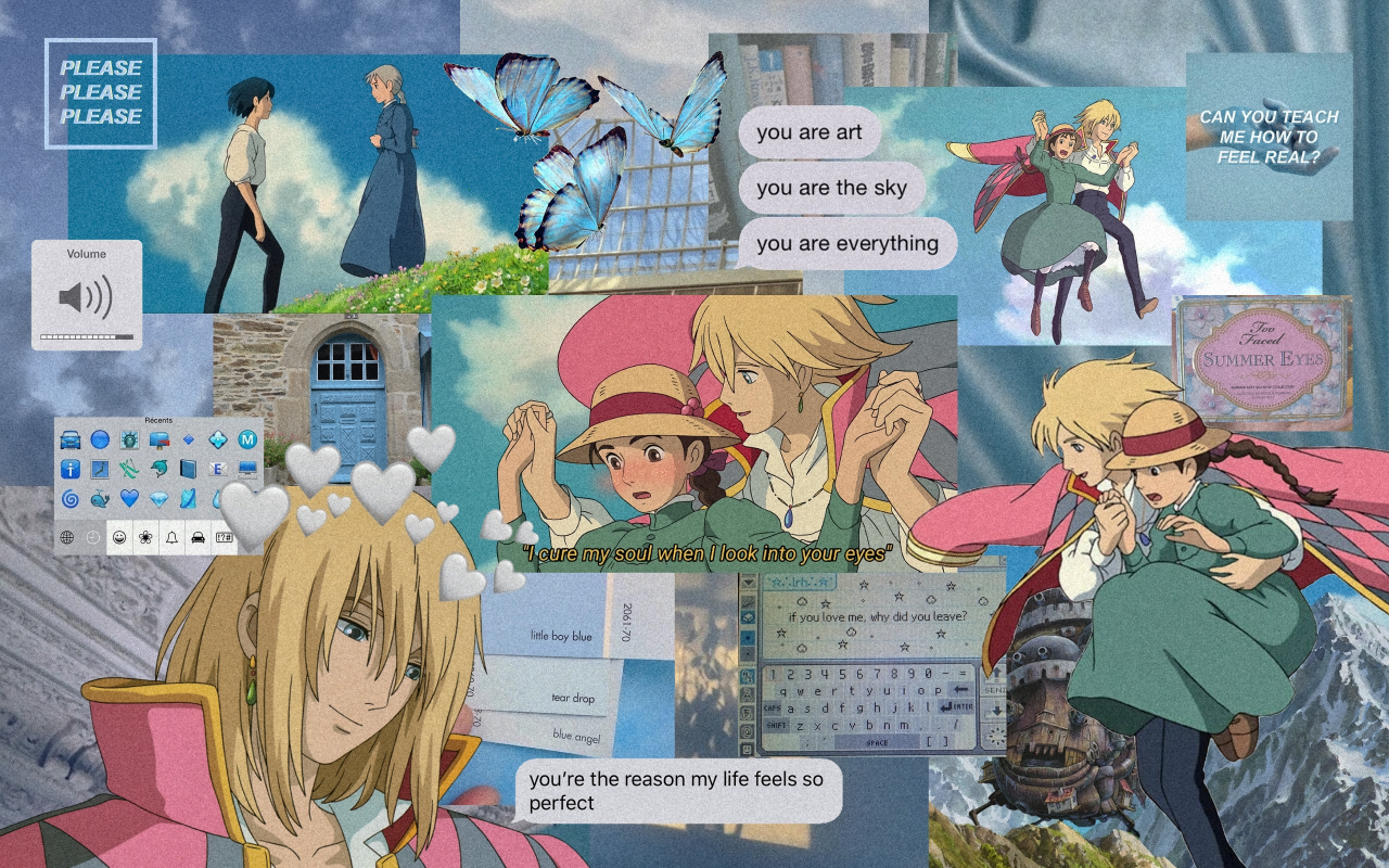 Collage Howl's Moving Castle personaggi, 1280x800 HD, Desktop