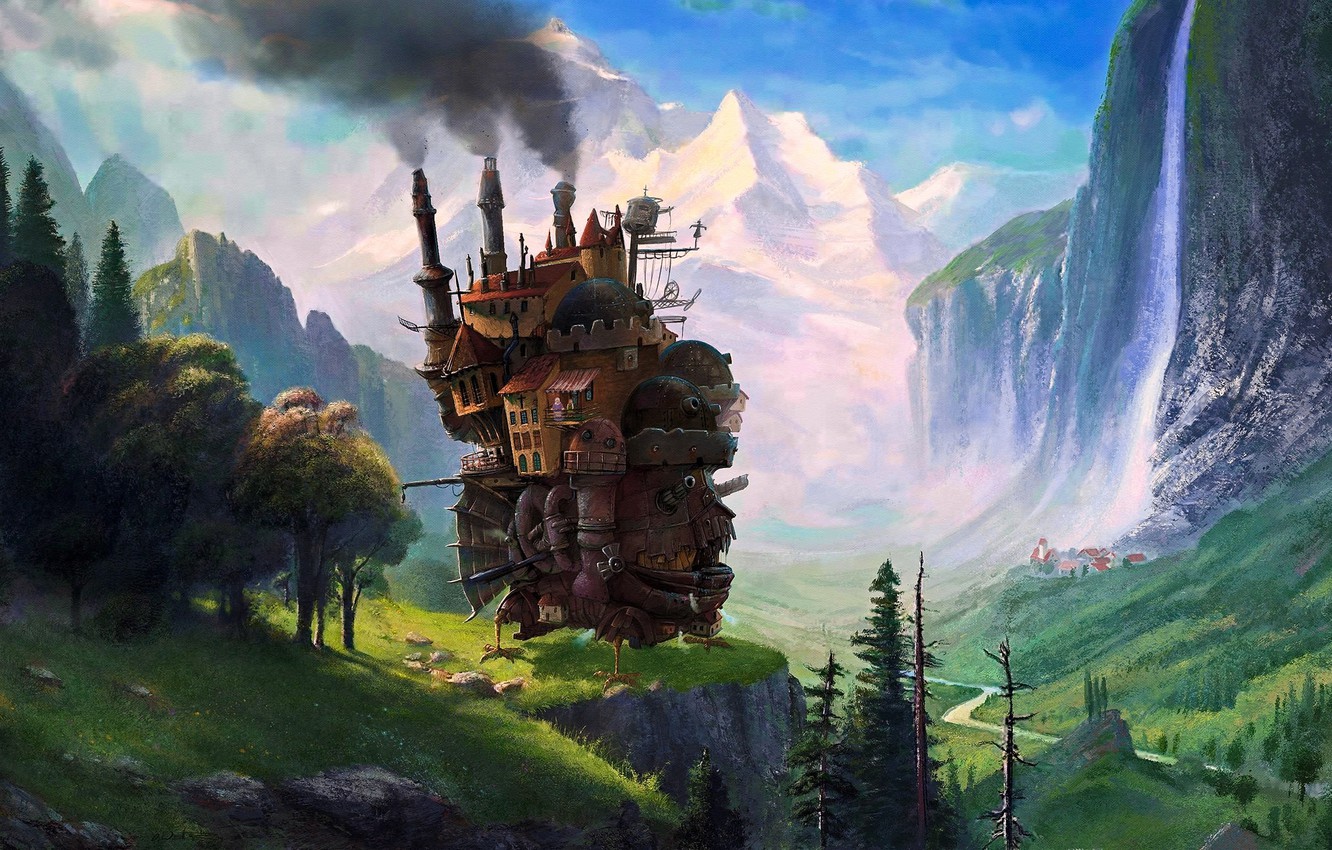 Castello errante di Howl, 1332x850 HD, Desktop