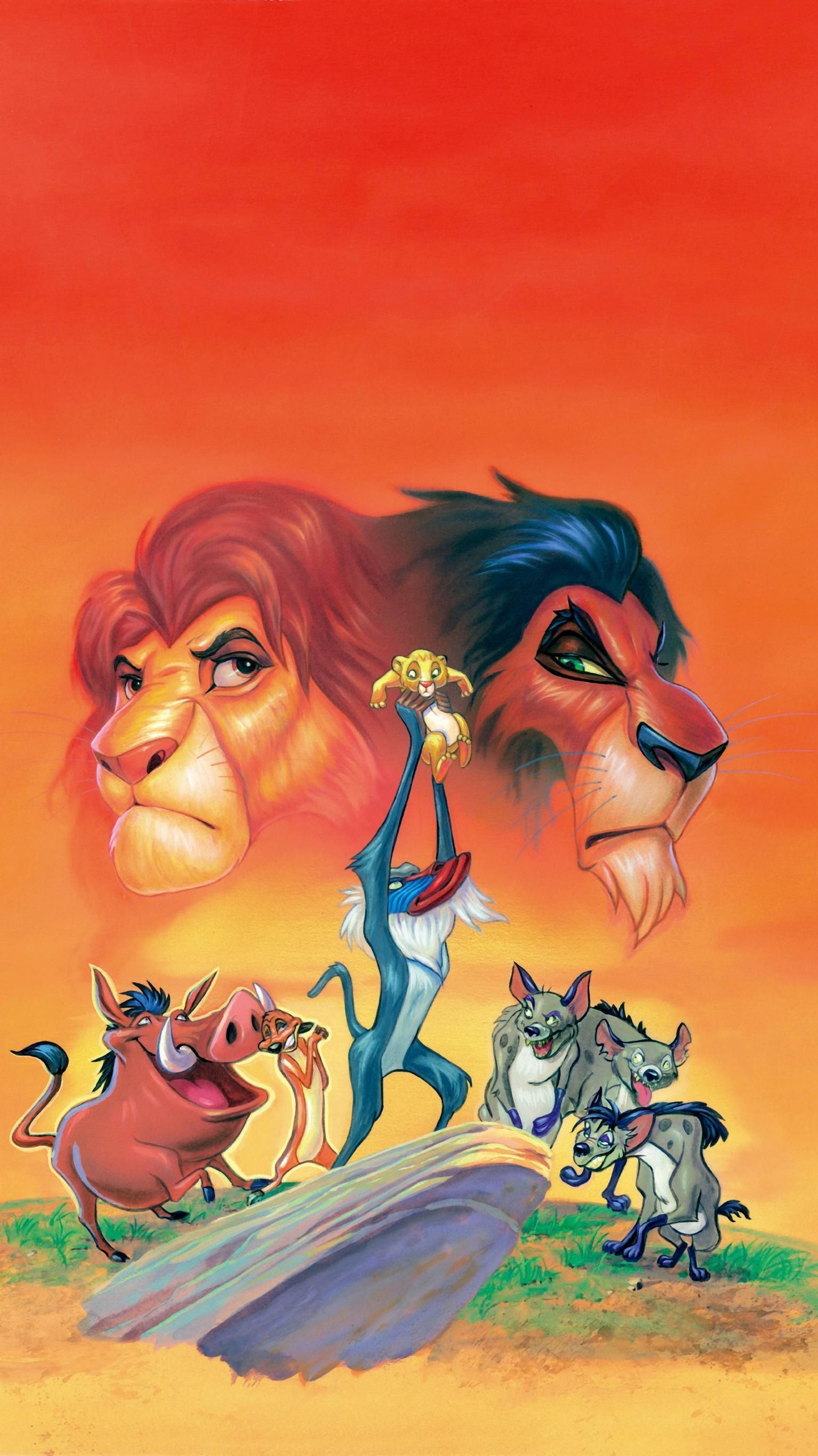 Il Re Leone personaggi Disney, classici d'animazione, 1536x2732 Full HD Verticale, iPhone Pro Max