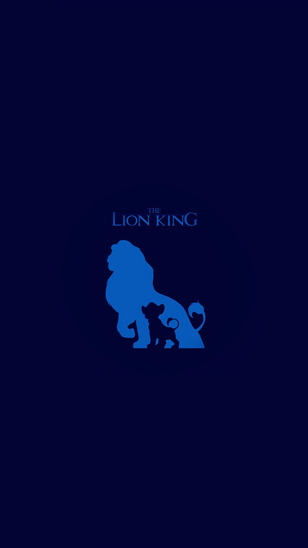 Silhouette Re Leone e Simba, 1080x1920 Verticale, Telefono