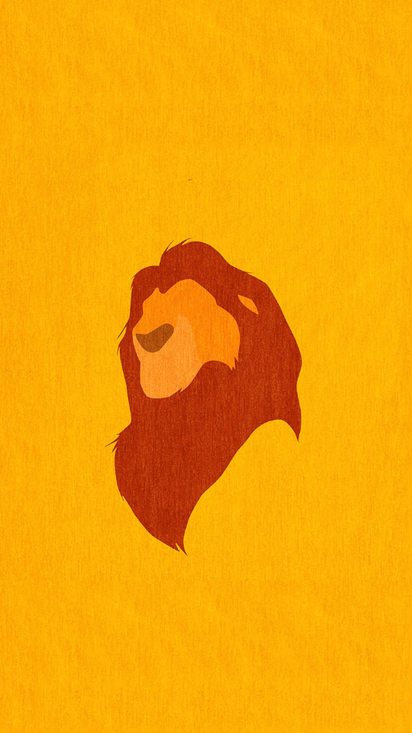 Simba silhouette minimalista Re Leone, 1440x2560 Full HD Verticale, iPhone