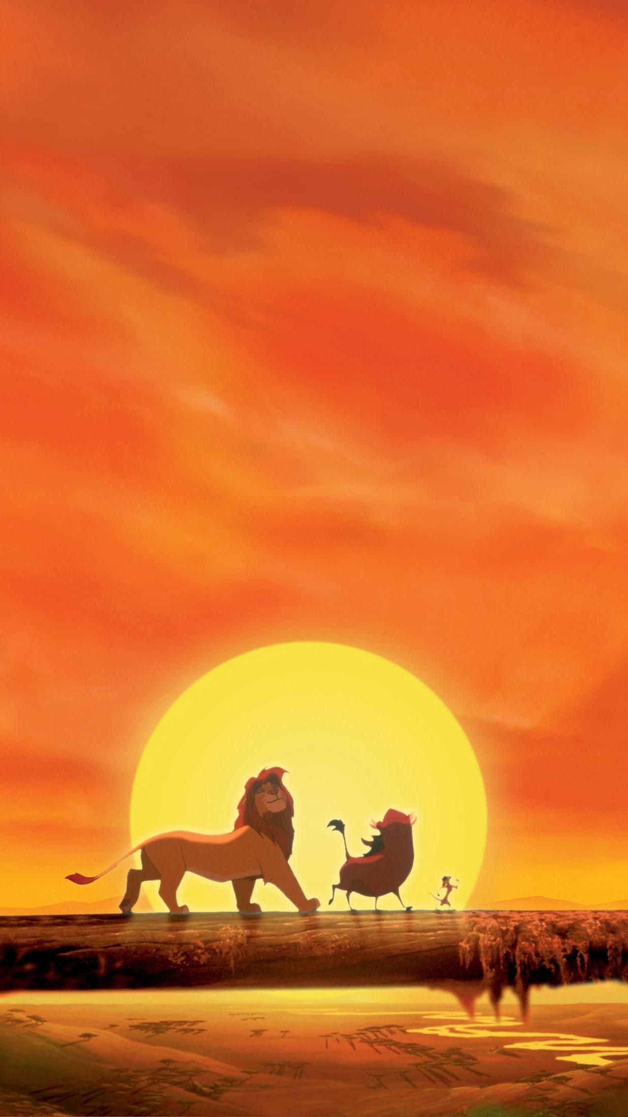 Simba Re Leone tramonto arancione, 1276x2270 Full HD Verticale, iPhone