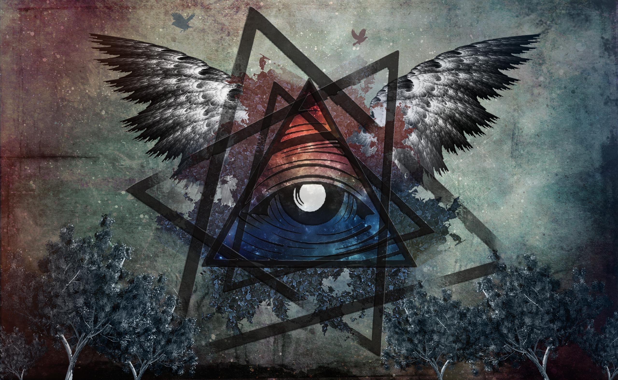 Logo Illuminati testo dorato, 1280x1024 HD, Notebook Gaming