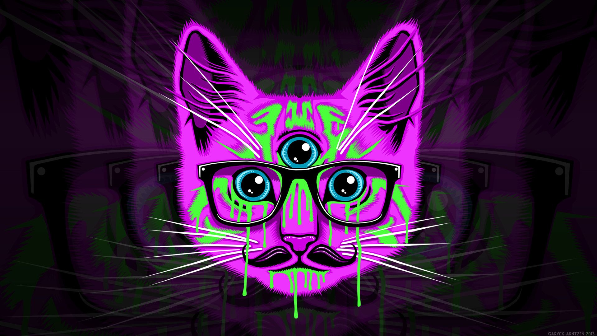 Gatto rosa con tre occhi, 1920x1080 1080p, Laptop