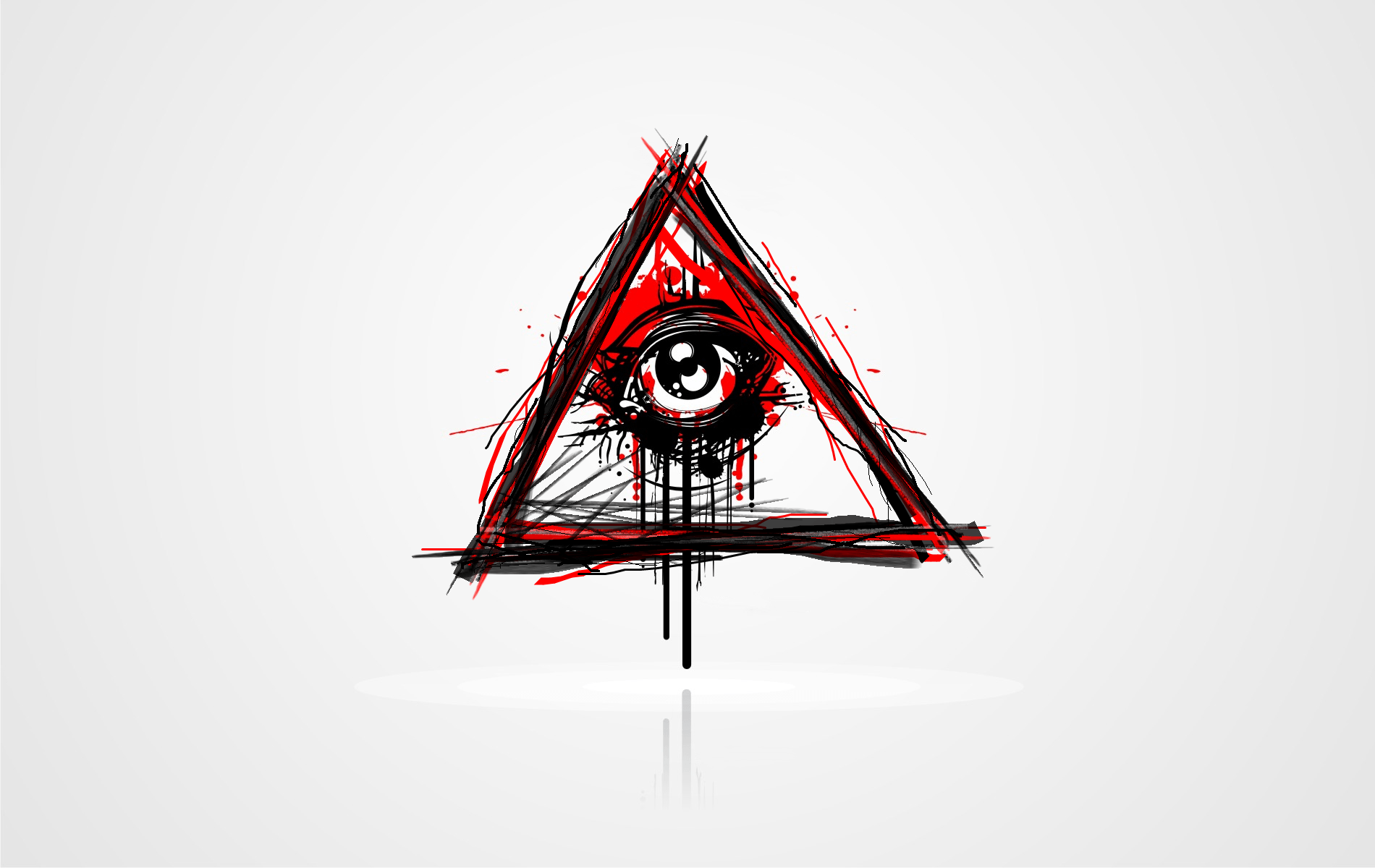 Triangolo illuminati occhio rosso, 1900x1200 HD, PC