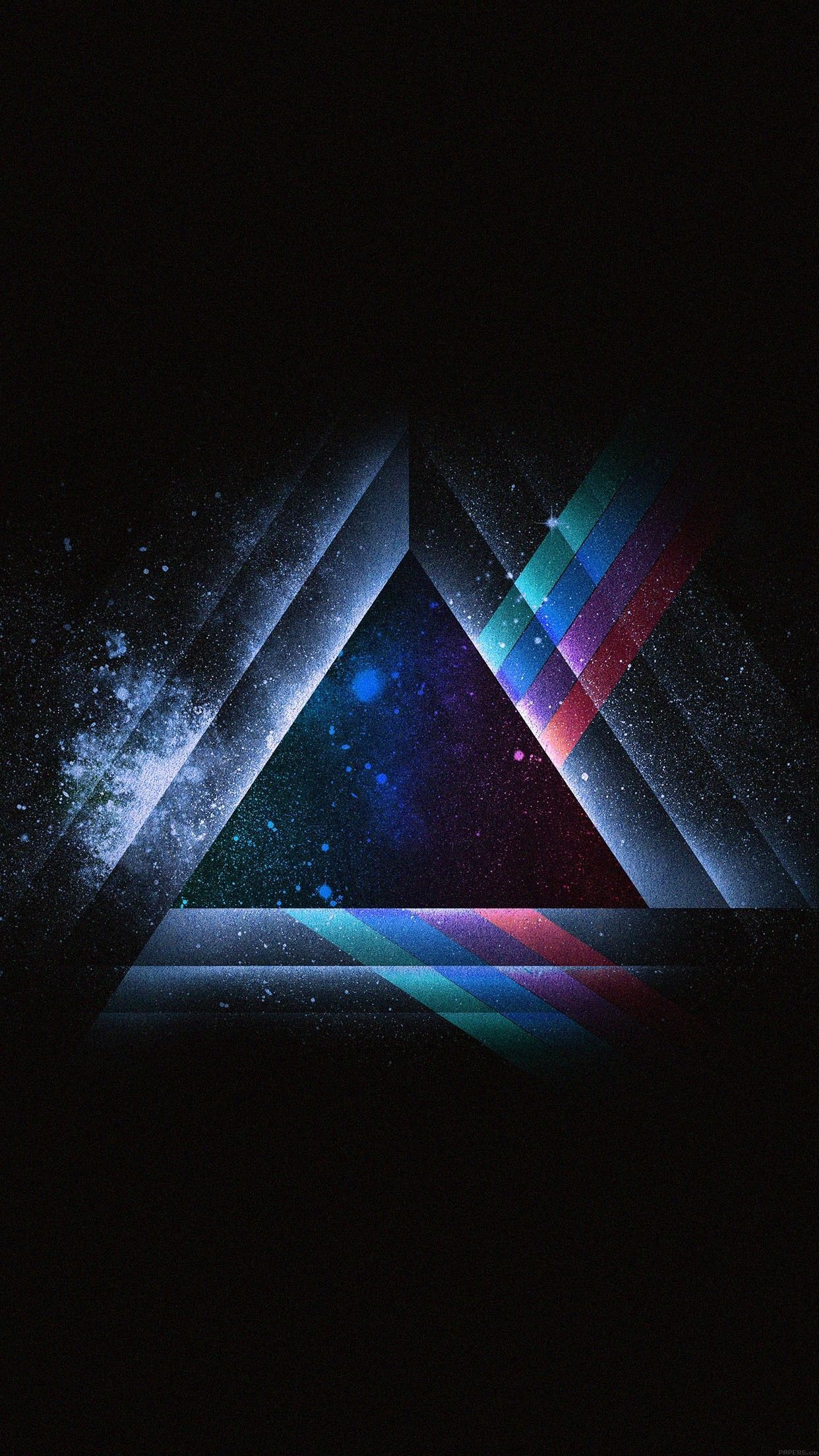 Triangolo Illuminati 3D colorato, 1242x2208 Full HD Verticale, Smartphone