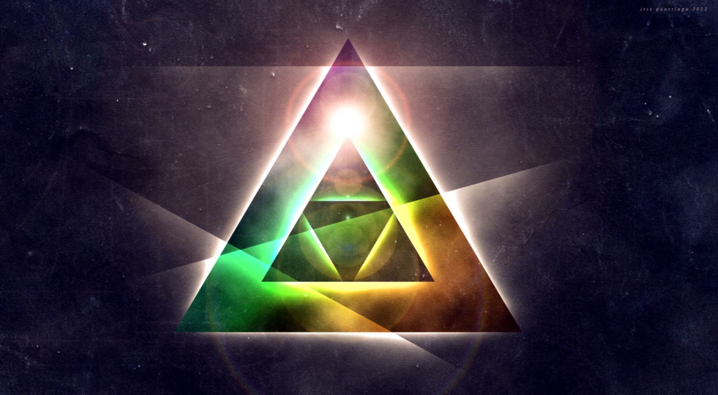 Triangolo Illuminati 3D colorato, 1472x810 HD, Desktop