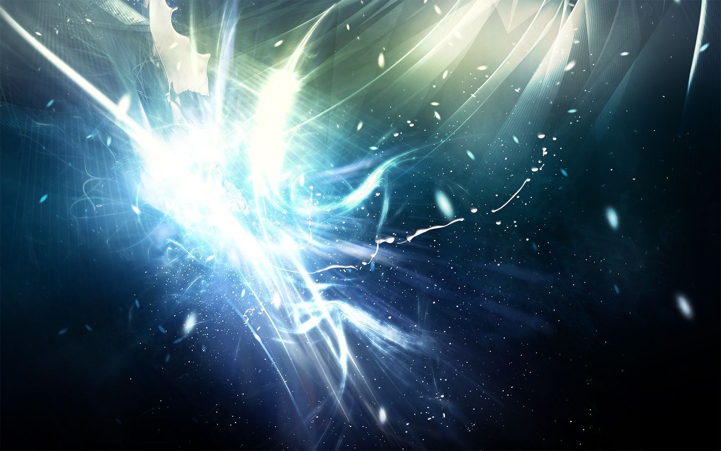 Esplosione luce astratta blu, 1440x900 HD, MacBook Air