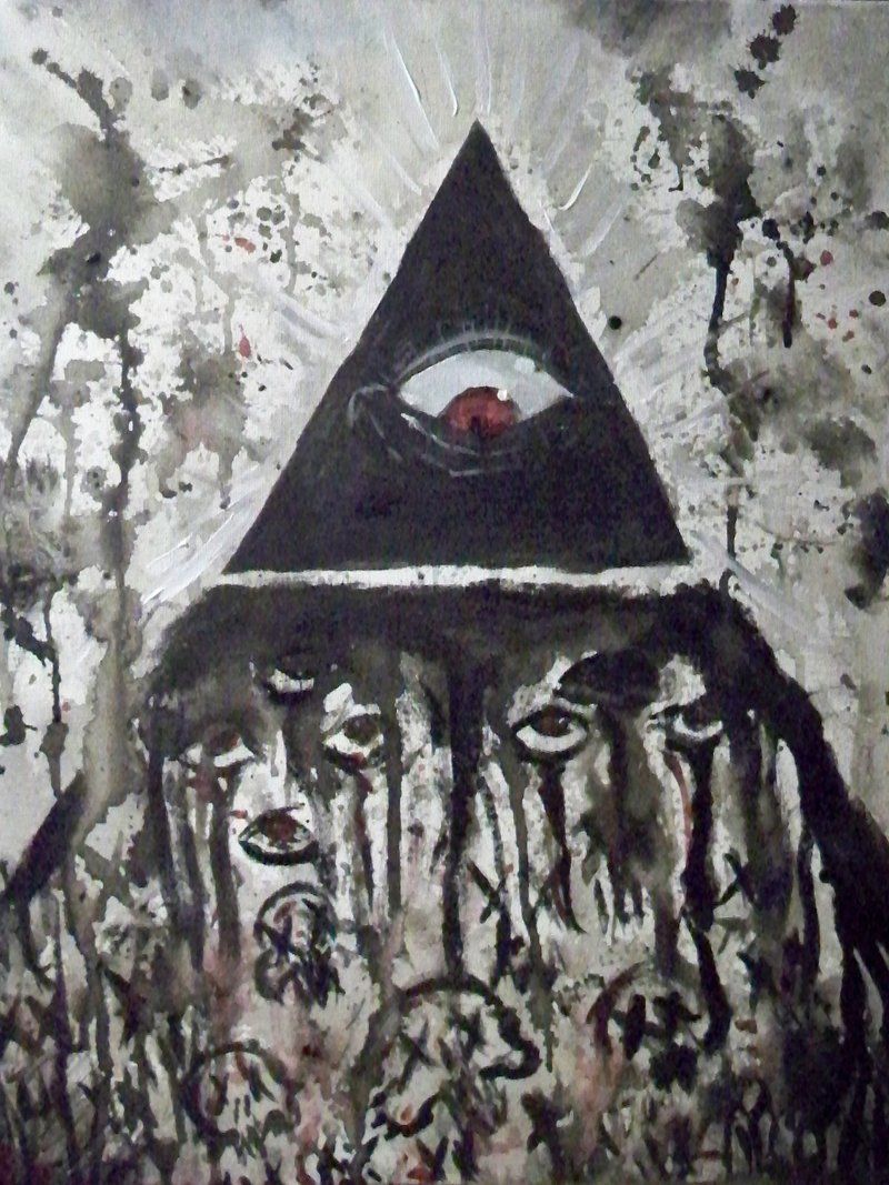 Simbolo Illuminati triangolo blu, 720x1280 Full HD Verticale, Smartphone