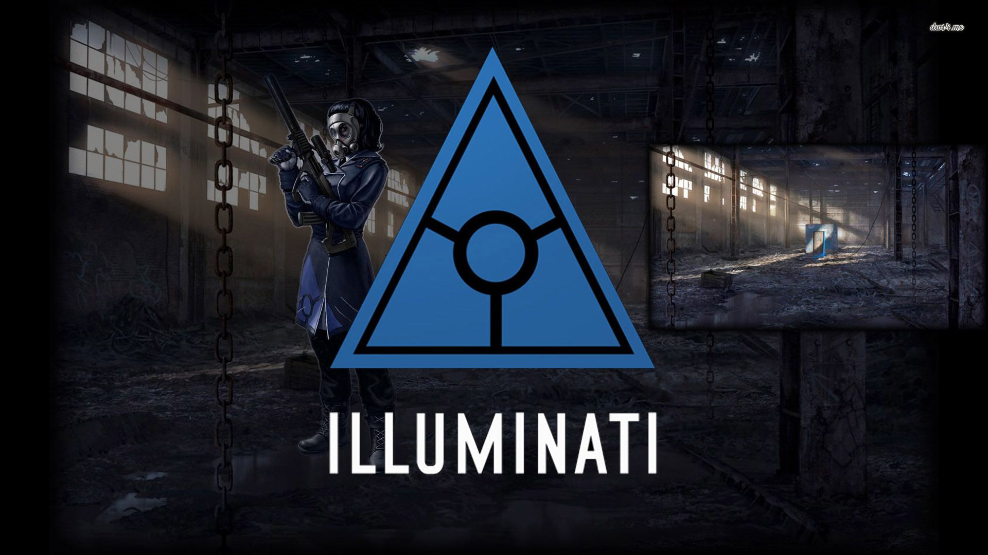 Occhio astratto illuminati simboli, 2400x1350 2K, Laptop