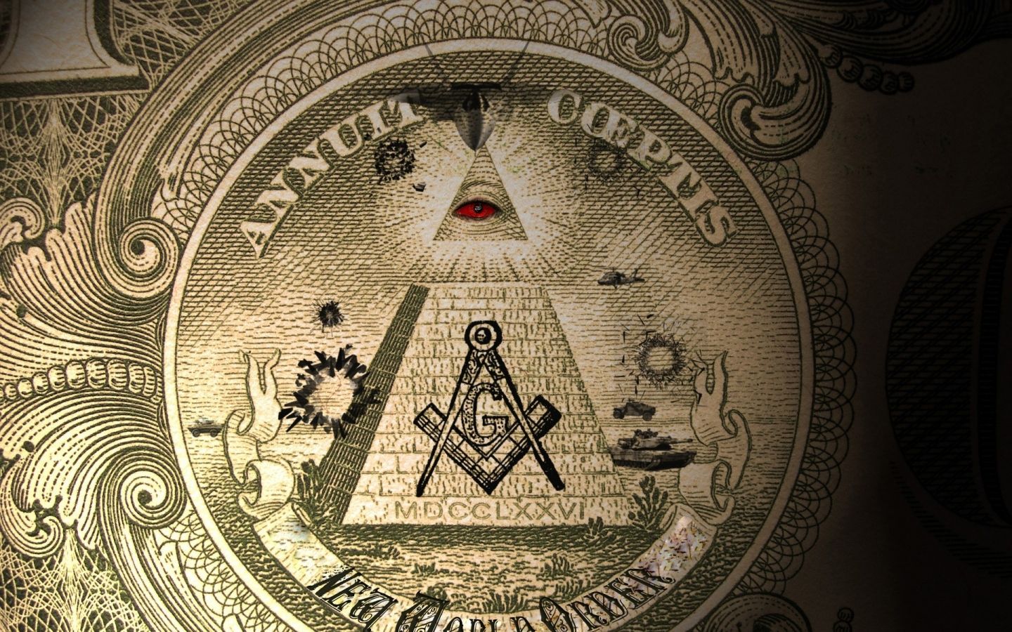 Piramide occhio Illuminati dollaro, 1440x900 HD, MacBook Air