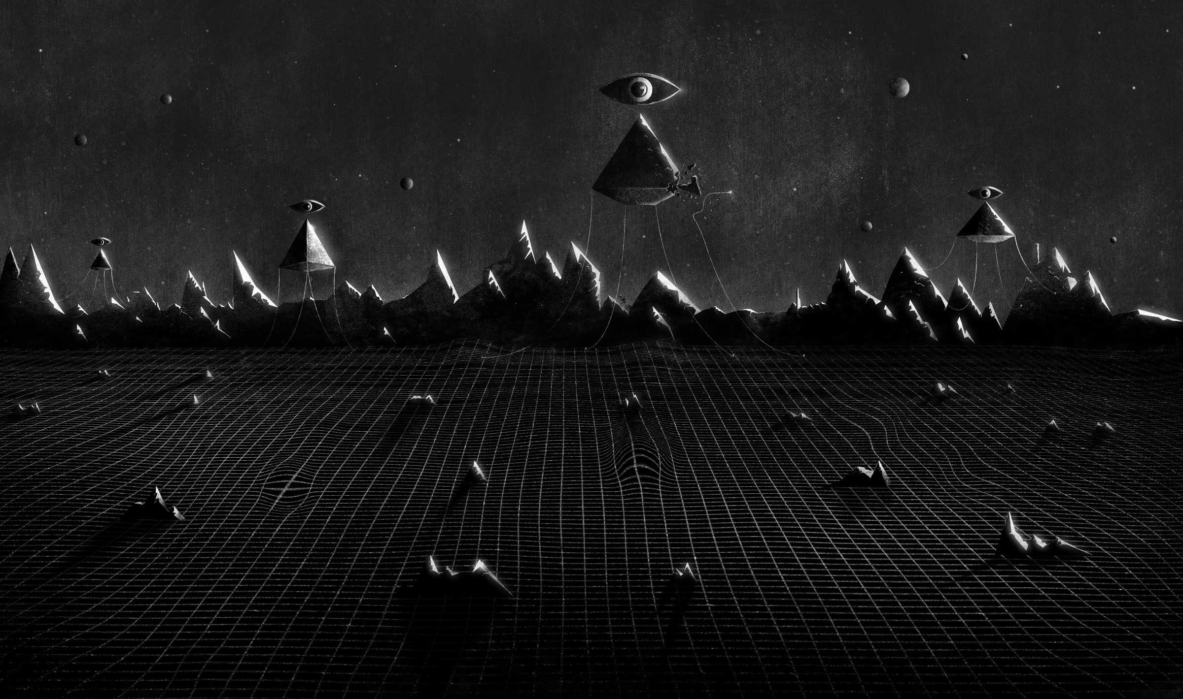 Piramidi occhio Illuminati oscure, 2400x1420 Hi-Res, iMac