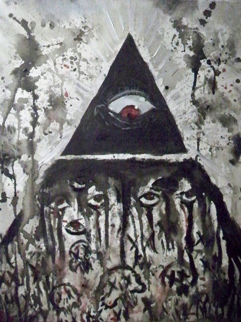 Piramide occhio illuminati inchiostro, 774x1032 Full HD Verticale, iPhone