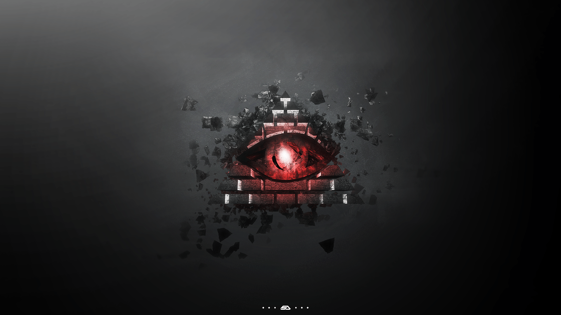 Occhio rosso illuminati frantumato, 1920x1080 1080p, PC