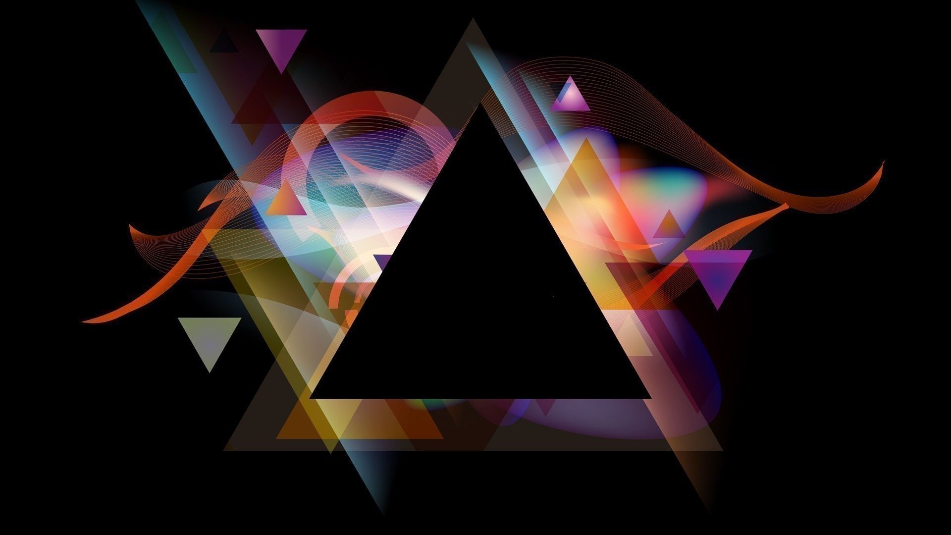 Triangolo Illuminati colorato astratto, 1920x1080 Full HD 1080p, PC Desktop
