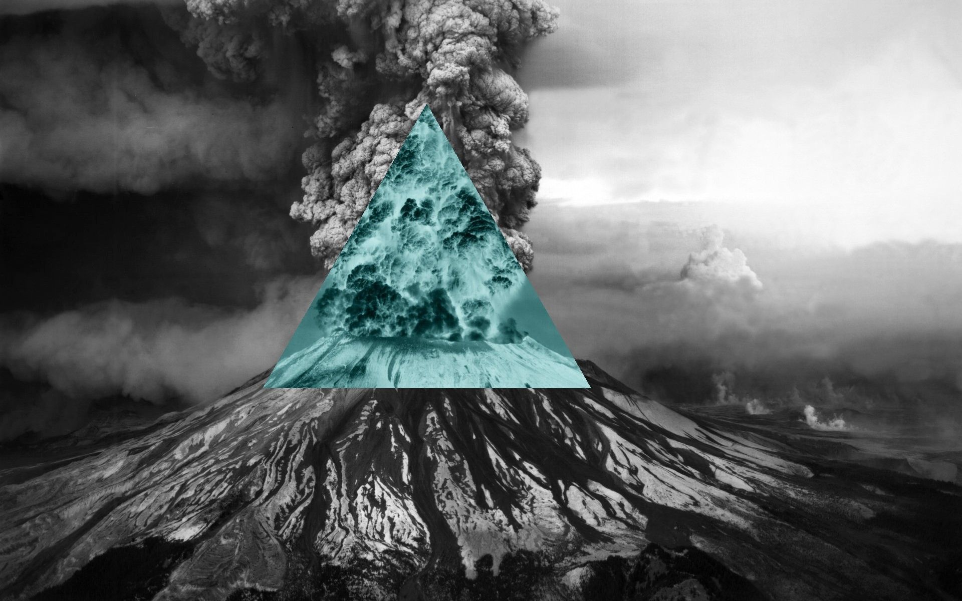 Triangolo illuminati su vulcano, 1920x1200 Full HD+, PC