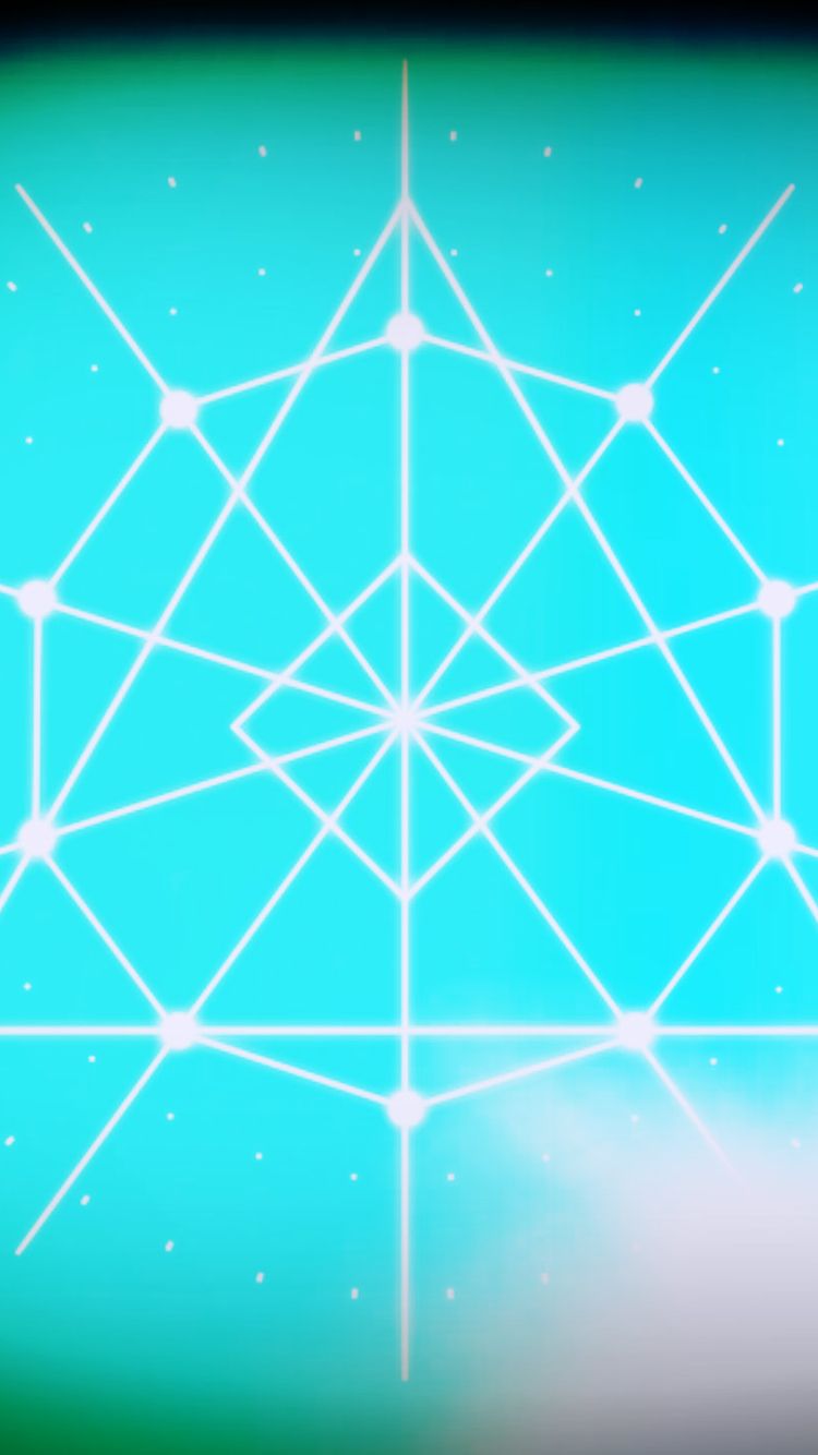 Simbolo geometrico Illuminati turchese, 750x1334 Verticale, Mobile