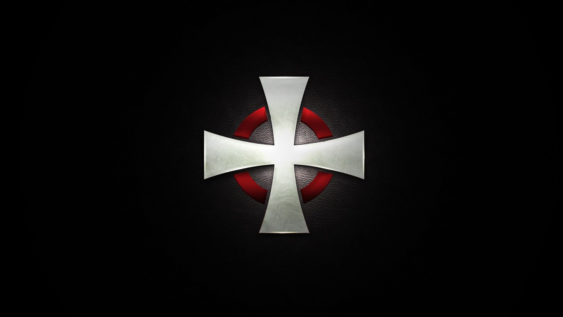 Croce templare bianca sfondo nero, 1920x1080 1080p, Desktop