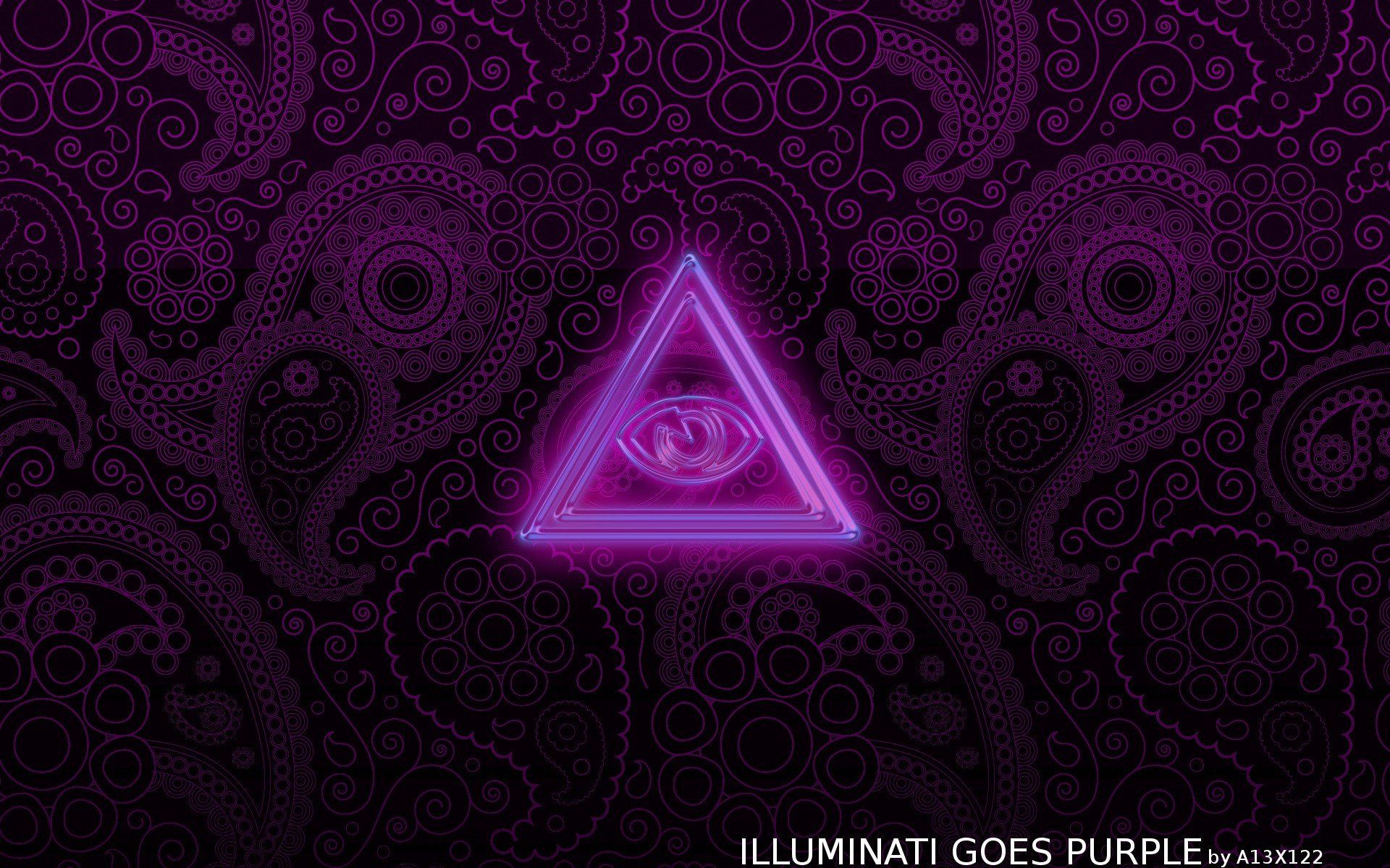 Triangolo occhio illuminati viola, 1920x1200 Full HD+, Desktop