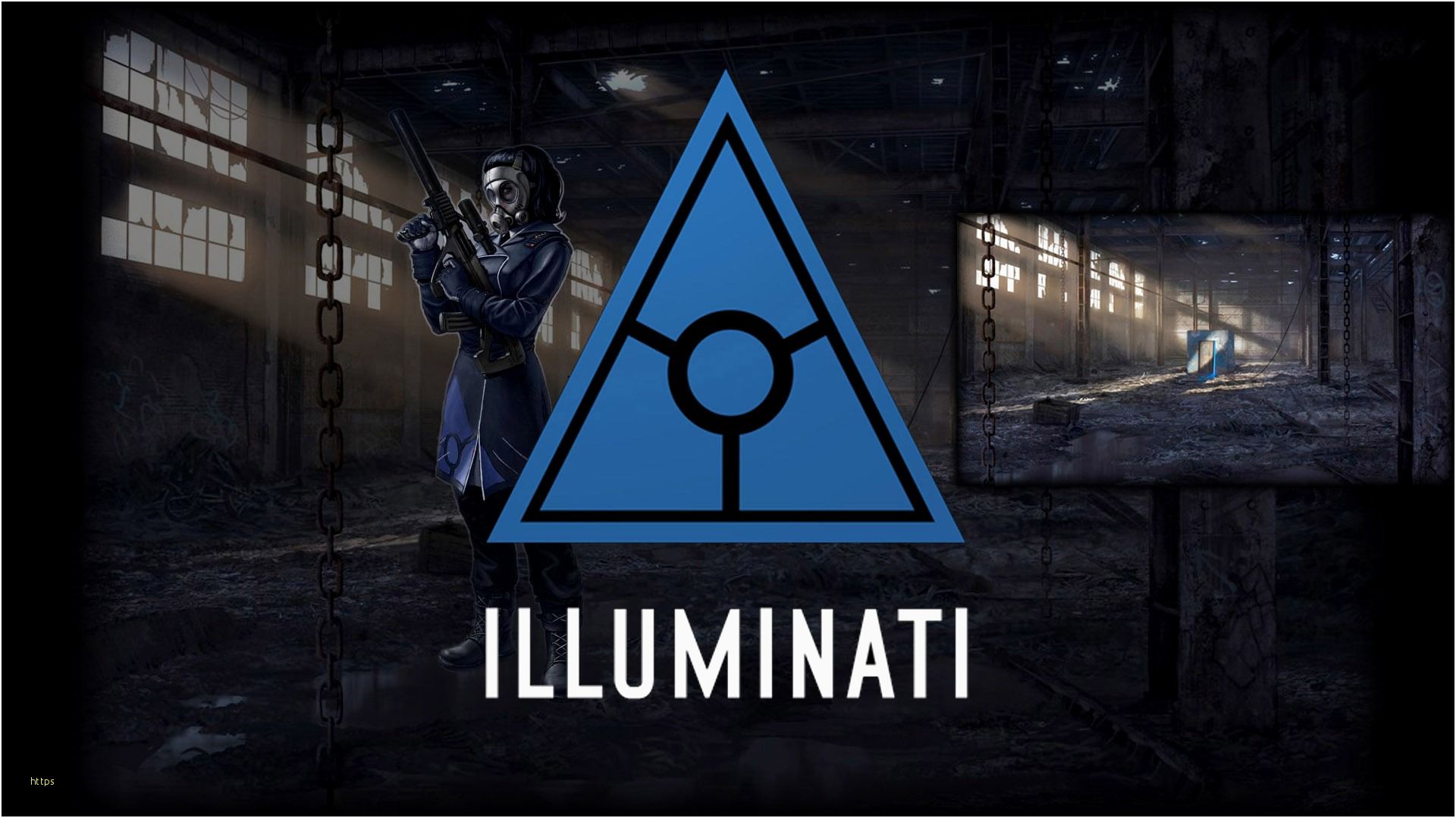 Triangolo Illuminati blu simbolo, 1920x1080 Full HD 1080p, Desktop