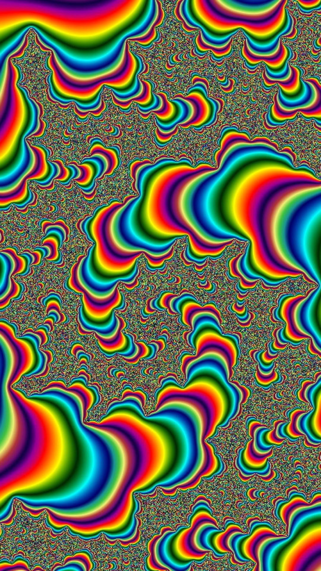 Pattern trippy arcobaleno psichedelico, 1080x1920 Full HD Verticale, iPhone