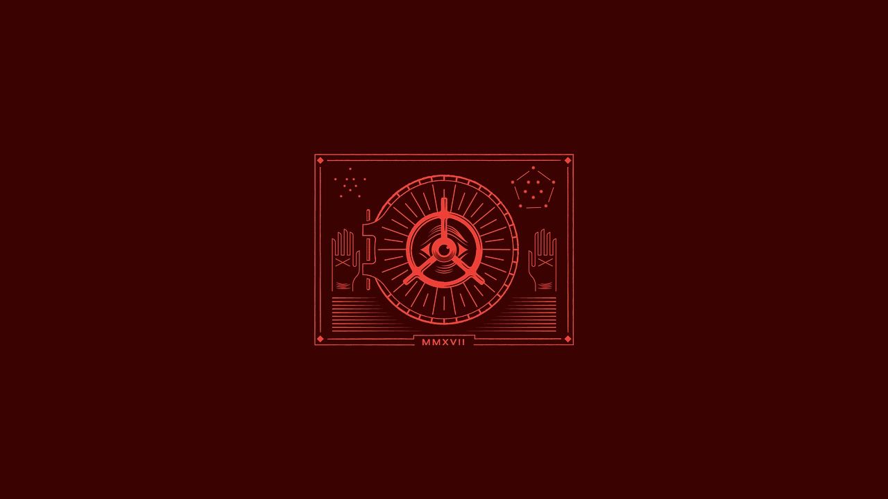 Simbolo Illuminati rosso scuro, 1280x720 HD, Desktop