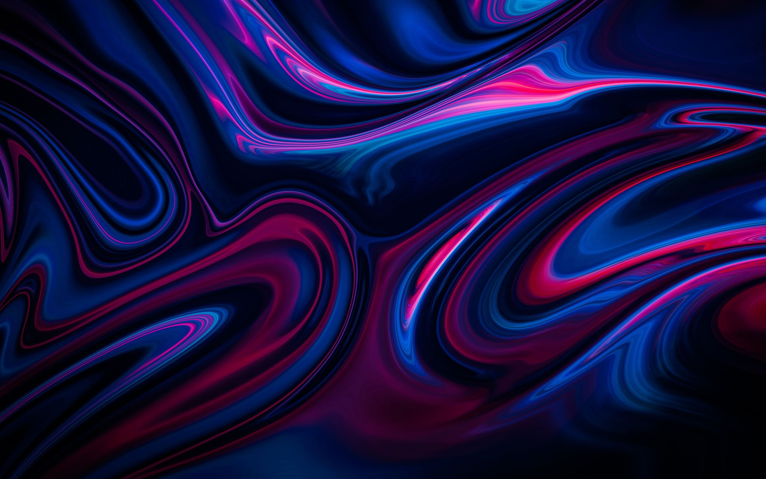 Onde astratte blu e rosa, 2560x1600 2K, Mac