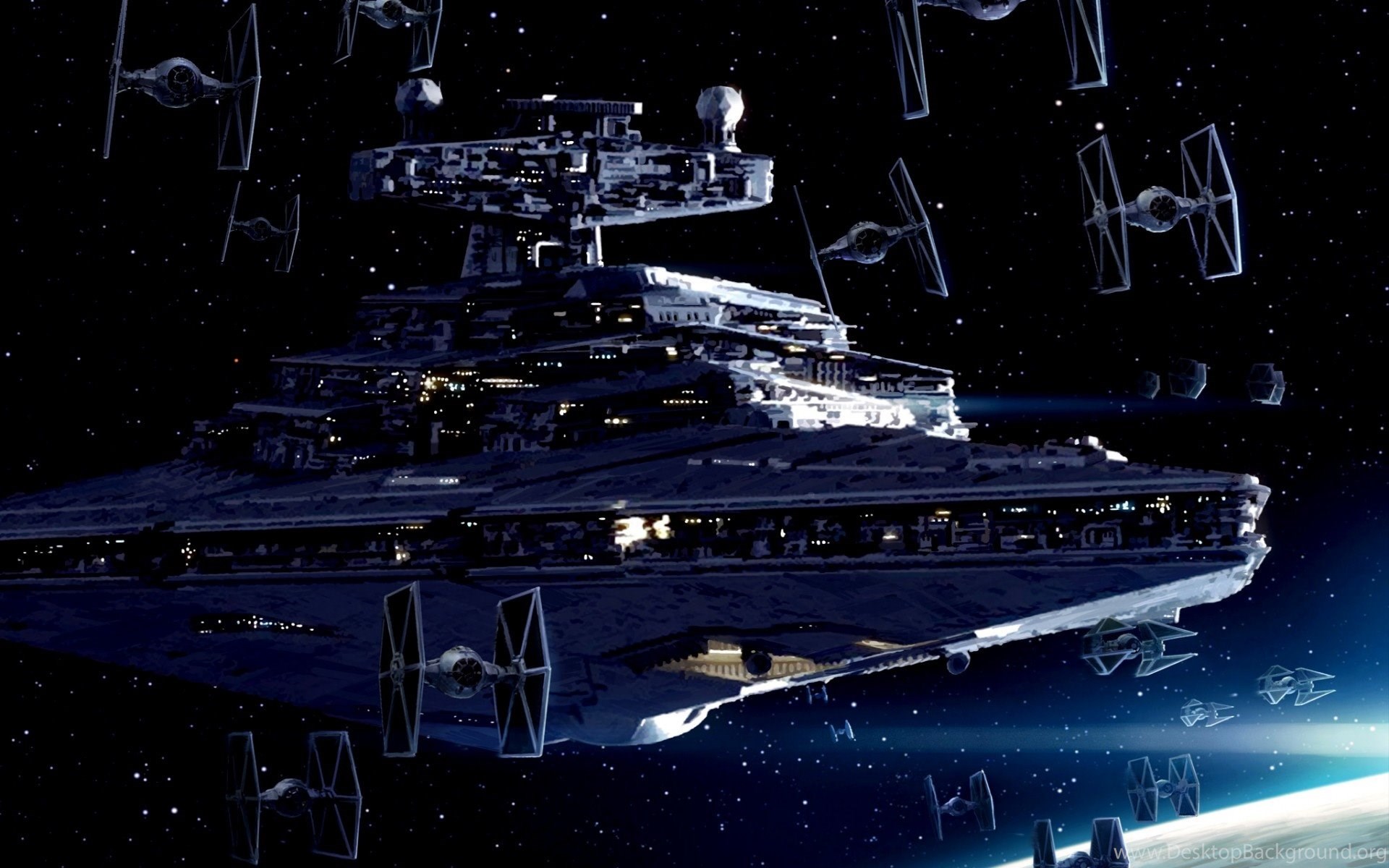 Imperial Star Destroyer con TIE Fighter, 1920x1200 Full HD+ WUXGA, Laptop