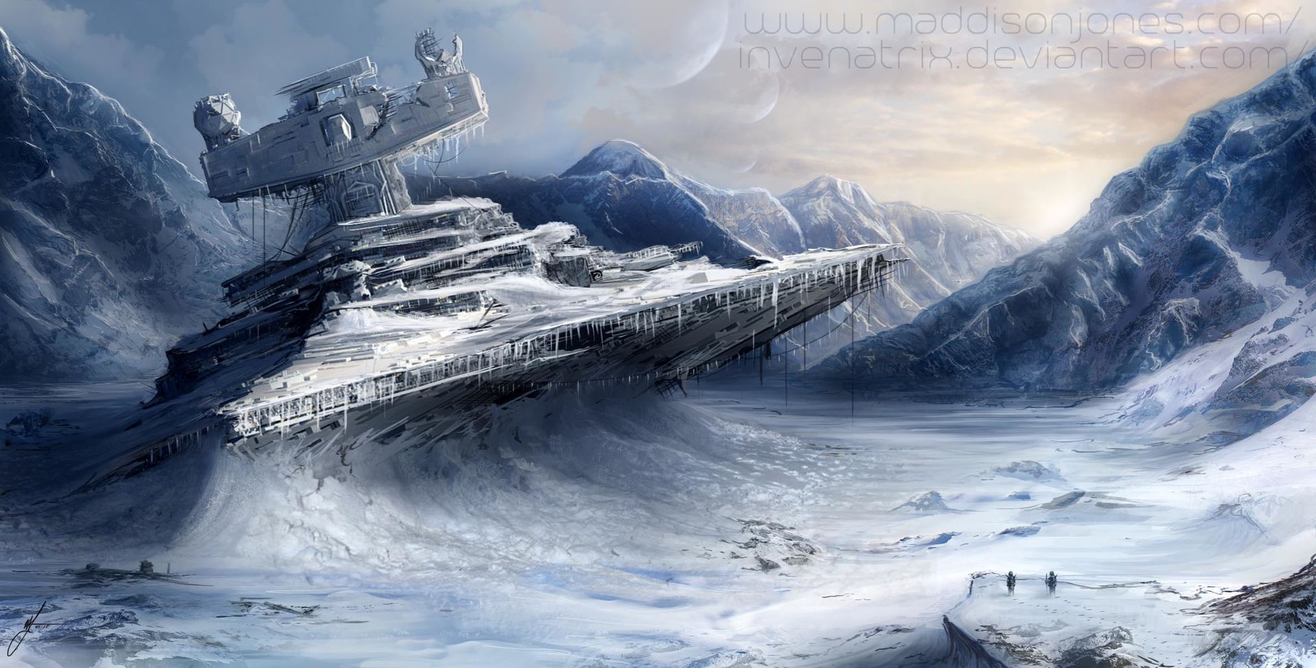 Star Destroyer precipitata nella neve, 1920x975 Full HD, Desktop