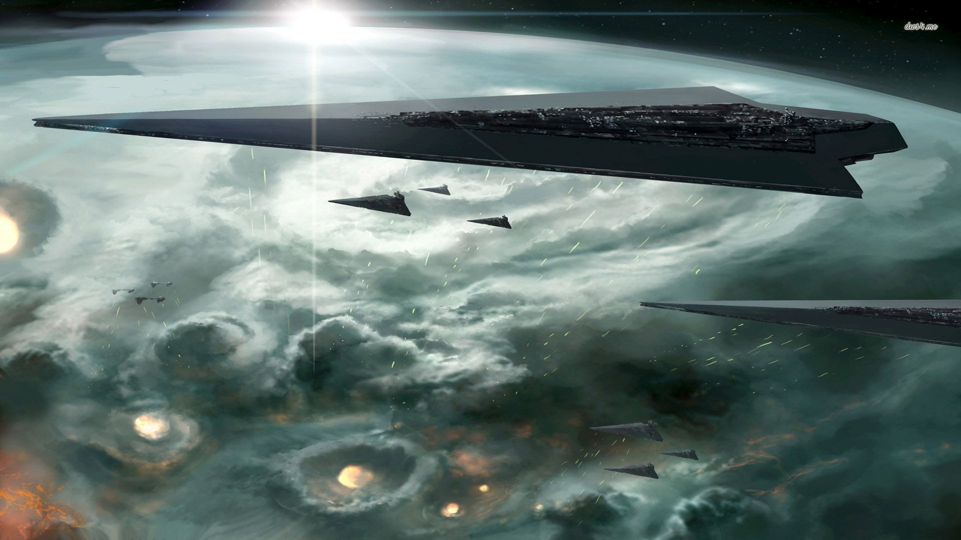 Star Destroyer sopra pianeta, 1920x1080 Full HD, Laptop