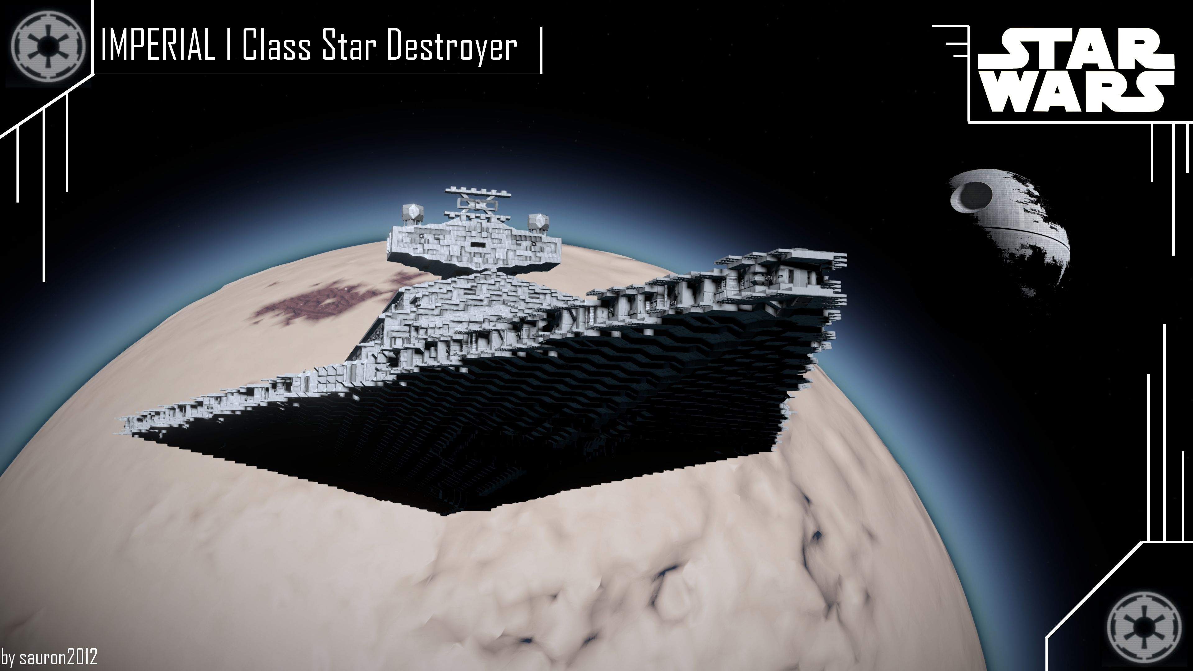 Star Destroyer Imperiale sopra pianeta, 3840x2160 4K Ultra HD, Monitor 4K